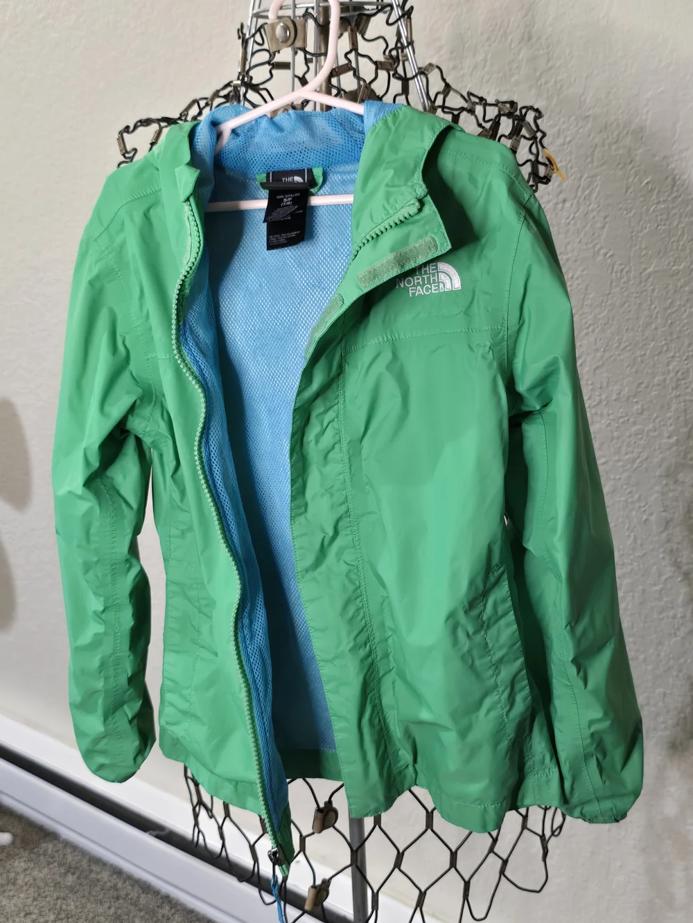 The North Face Kids' Bright Green Hooded Rain Jacket